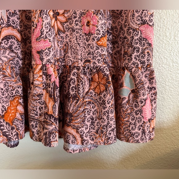 Madewell Lace-Up Ruffle-Hem Sleeveless Midi Dress in Bali Blooms Size 10 Floral - Picture 10 of 10